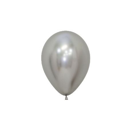 Globos Plata reflex chrome 12 uds 30 cm Sempertex