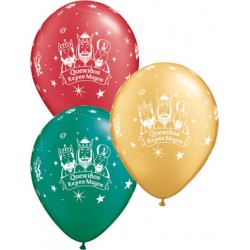 Globos Reyes Magos Qualatex 6 uds