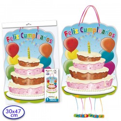 Pinata tarta de cumpleanos 30x47 cm