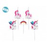 Velas de unicornio para tarta de cumpleaños 5 piezas