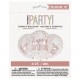 Globos transparete con confeti rosa dorado 6 uds