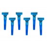 Matasuegras azul metalico 6 uds
