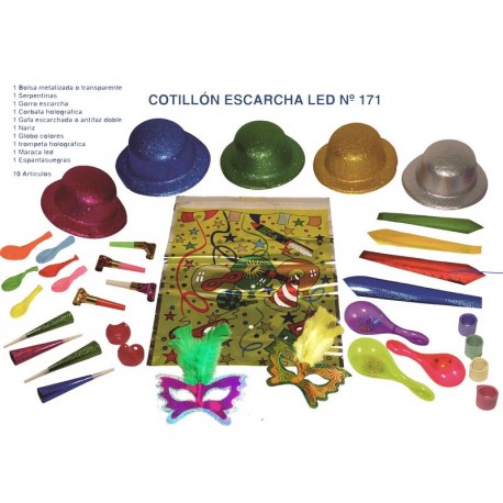 Bolsa de cotillon extra lujo con maraca led