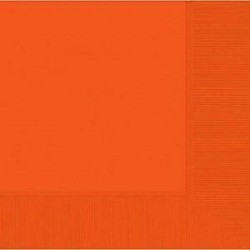 Servilletas naranjas de papel 33x33 50 uds