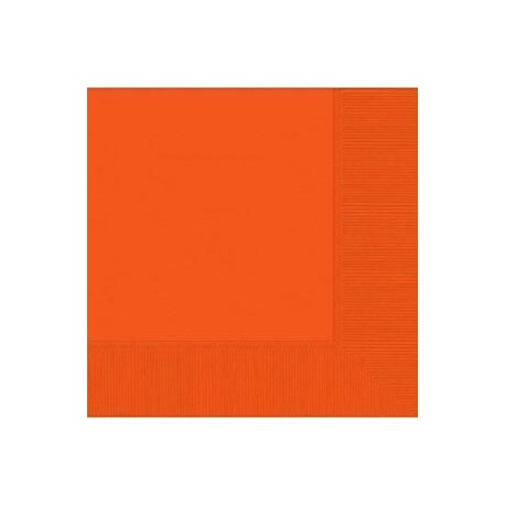 Servilletas naranjas de papel 33x33 50 uds