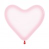 Globos corazones rosa cristal 50 uds 30 cm