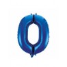 Globo numero 0 Azul 86 cm foil helio o aire