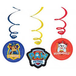 Colgantes patrulla canina 6 uds