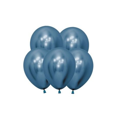 Globo reflex azul R12 30 cm crome