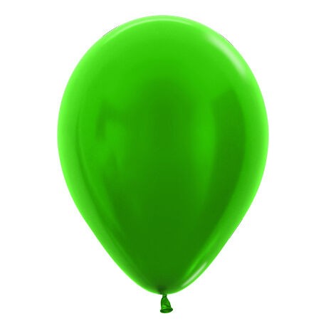 Globo Metal verde Sempertex R12 30 cm 12 uds