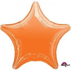 Globo estrella naranja 46 cm para helio o aire