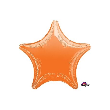 Globo estrella naranja 46 cm para helio o aire