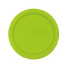 Platos verde lima 18 cm carton 8 uds