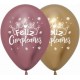 Globos reflex feliz cumpleaños 12 uds oro rosado