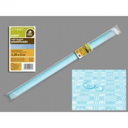 Mantel rollo plastificado azul 5 x 1,20 metros