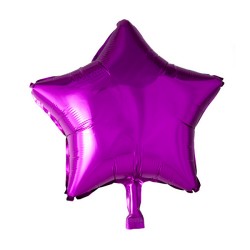 Globo estrella color fucsia 46 cm helio o aire