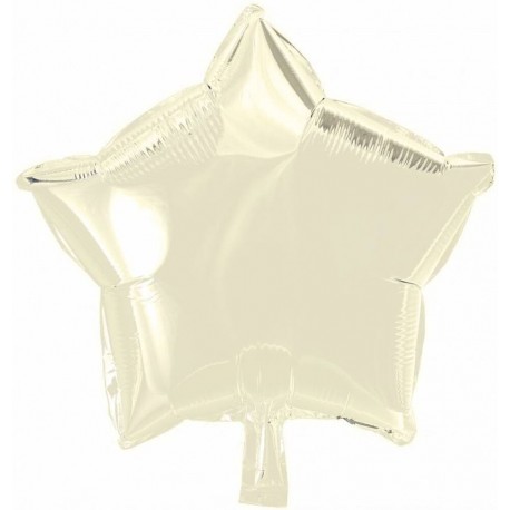 Globo estrella color marfil 46 cm helio o aire