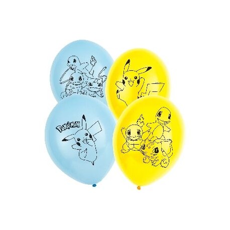 Globos Pokemon 6 uds