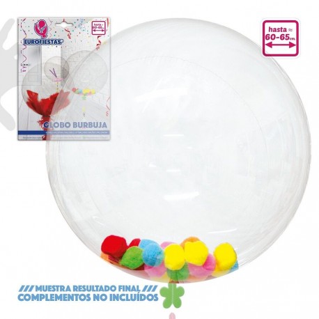 Globo burbuja transparente 60 cm
