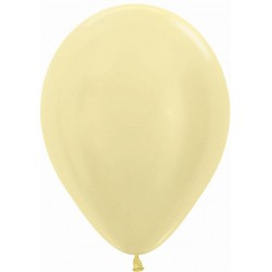 Globo Sempertex R12 30 cm Satin amarillo 12 uds