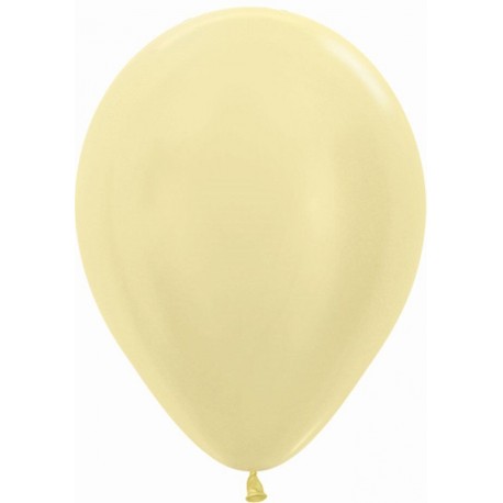 Globo Sempertex R12 30 cm Satin amarillo 12 uds