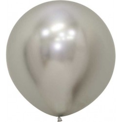 Globo Reflex plata 30 cm 10 uds Sempertex