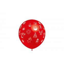 Globos Navidenos rojos 8 uds