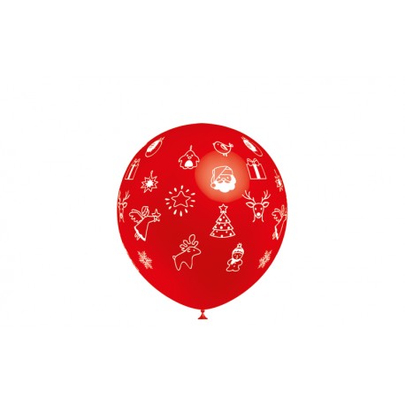 Globos Navidenos rojos 8 uds