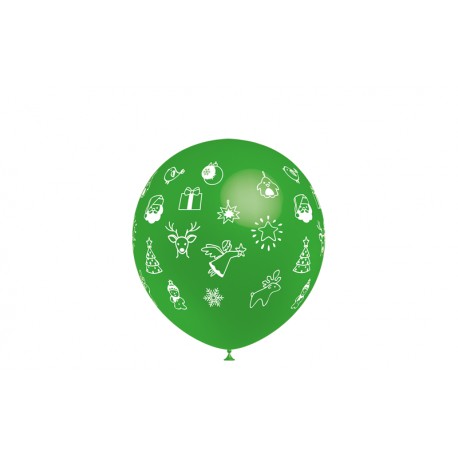 Globos Navidenos verdes 8 uds