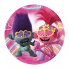 Platos cumpleaños Trolls 2 8 uds 23 cm