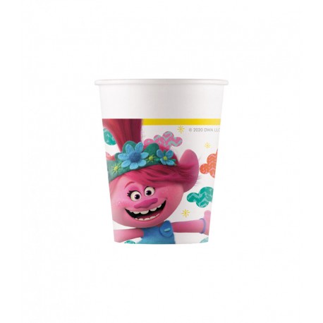 Vasos cumpleanos Trols 2 8 uds