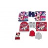 Conjunto invierno minnie mouse rojo gorro braga y guantes rojo 52 cm