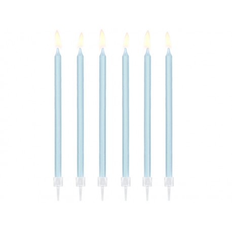 Velas cumpleanos azul largas 125 cm