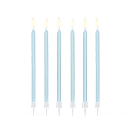 Velas cumpleanos azul largas 125 cm