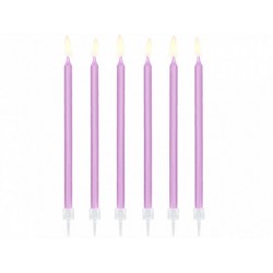 Velas cumpleanos lila largas 125 cm