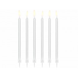 Velas cumpleanos blancas largas 125 cm