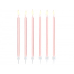 Velas cumpleanos rosas largas 125 cm