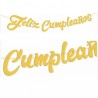 Guirnalda feliz cumpleaños purpurina dorada 3 metros