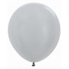 Globo R18 plata Sempertex 45 cm 6 uds