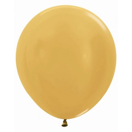 Globo R18 oro Sempertex 45 cm 6 uds