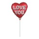 Globo corazon Mini i love you letras satin 22,5 cm