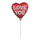 Globo corazon Mini i love you letras satin 225 cm