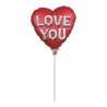 Globo corazon Mini i love you letras satin 22,5 cm