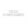 Feliz cumpleaños en globos plateados de 40 cm