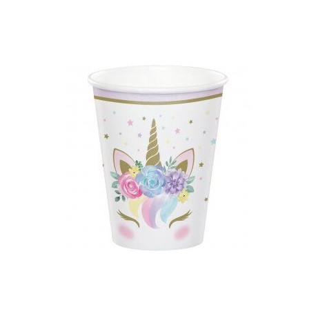 Vasos unicornio baby 8 uds