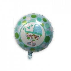 Globo carrito bebe azul 45 cm