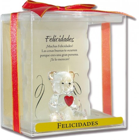 Angel y oso regalo frase Felicidades