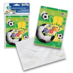 Invitaciones de cumpleaños futbol 3 uds