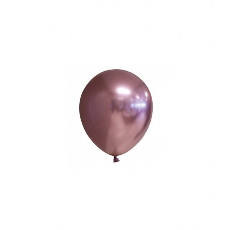 Globos cromados oro rosa 10 uds de 30 cm