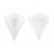 Conos para confeti o petalos boda 10 uds blancos